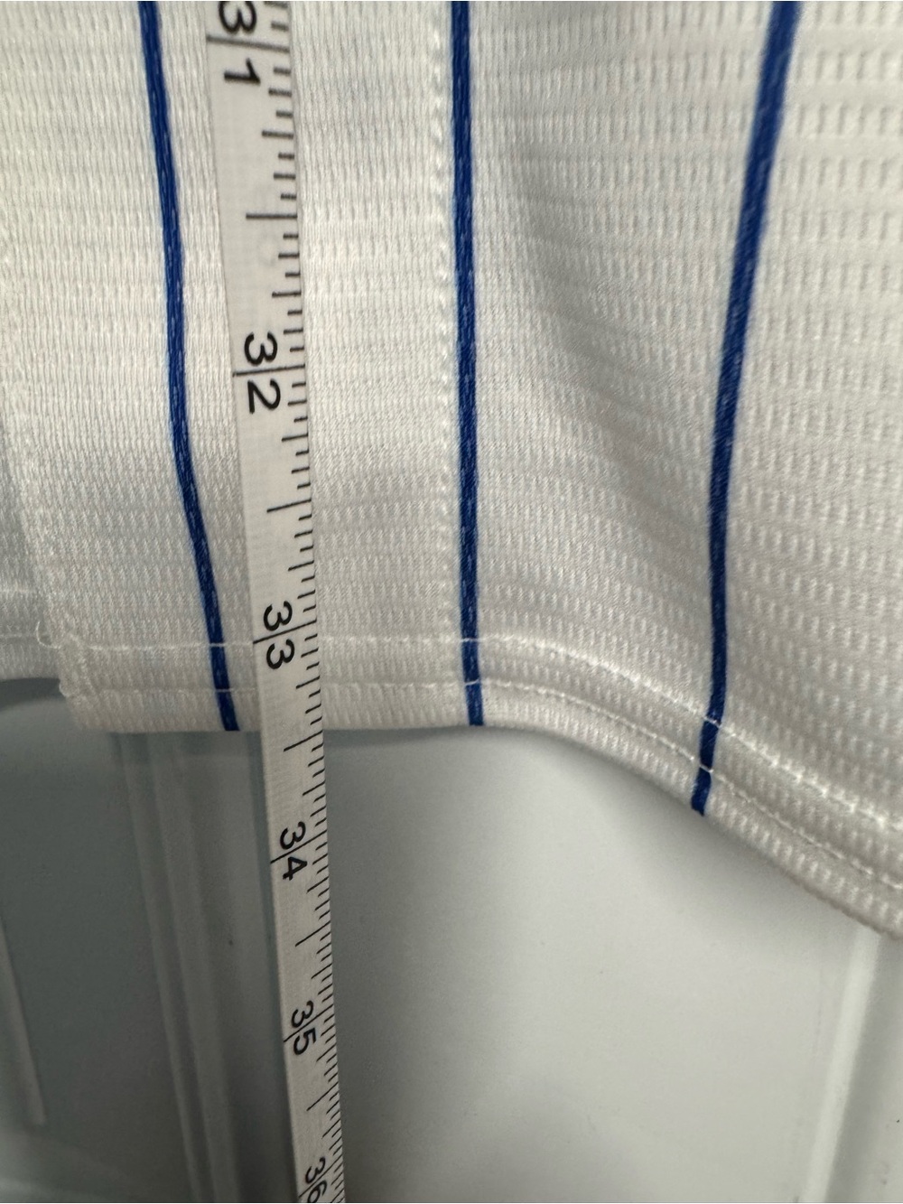 Nike White Baseball Jersey with Royal Blue Pinstripes XXL - Picture 8 of 11